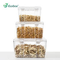 ECOBOX 8709 Caja de almacenamiento de plástico de caramelo de rectángulo rectangular